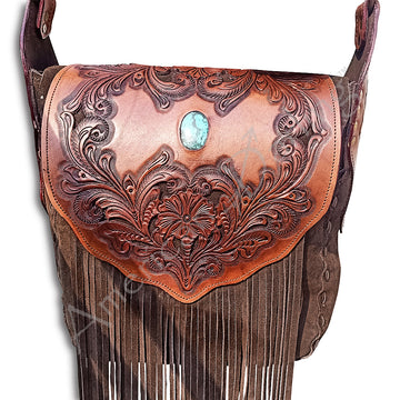 American Darling Messenger Hand Tooled Genuine Leather Western Women Bag Handbag Purse | Travel Bags College Casual